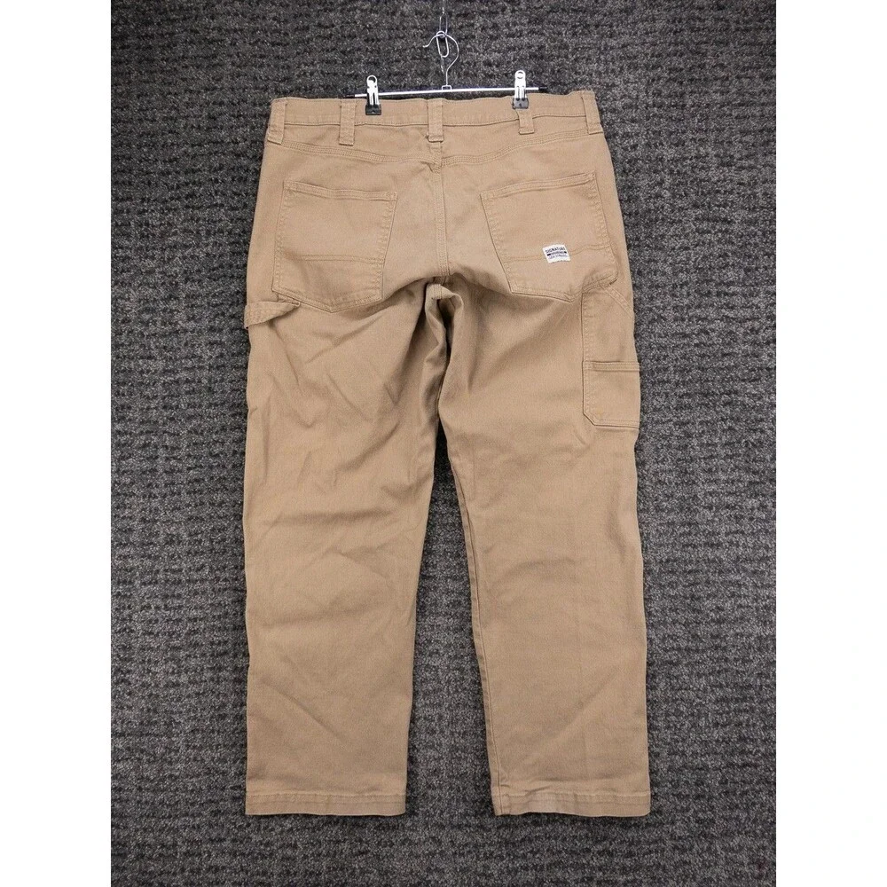 Levis Carpenter Pants Mens 38x30 Tag 38x32 Khaki Signature Levi Strauss Workwear